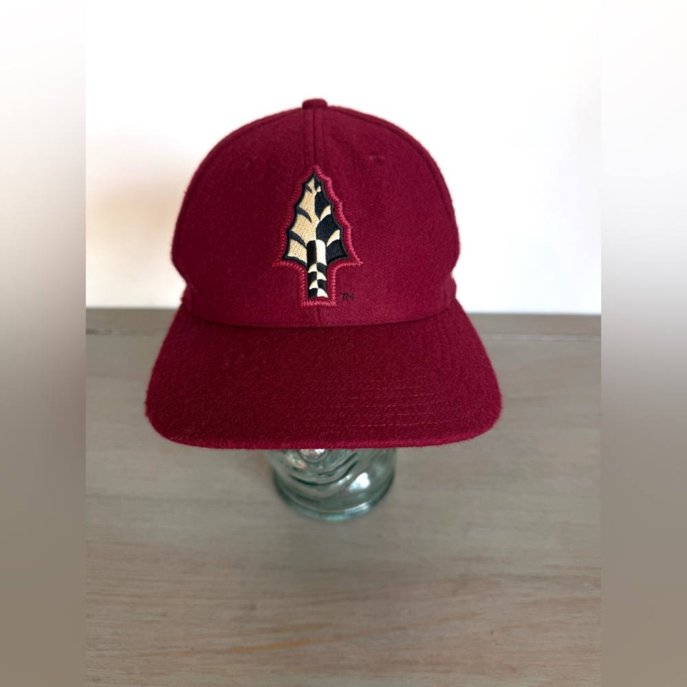 Vintage 1990s FSU Florida State Seminoles Nike Wool Baseball Hat Cap Arrow Noles